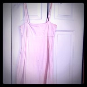 Casual spagetti strap pink dress